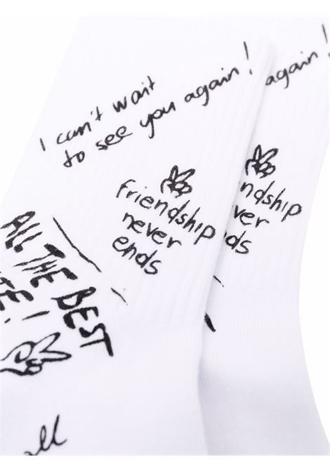 Calzini con stampa scarabocchi in bianco Golden goose - unisex GOLDEN GOOSE | GUP00883P00049110283